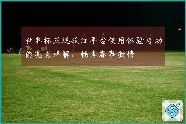 世界杯正规投注平台使用体验与功能亮点详解，畅享赛事激情